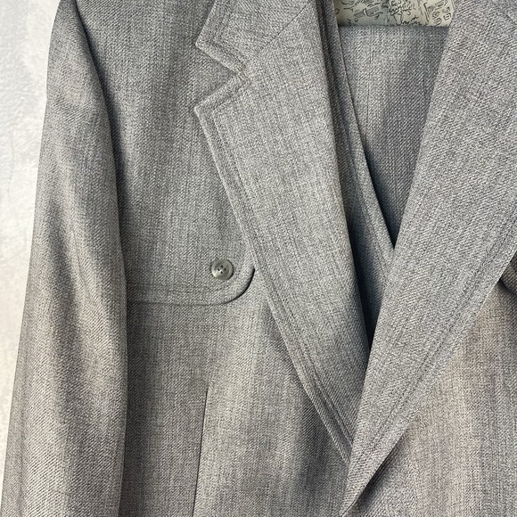 VTG Johnny Carson Concorde Men's Gray Two Piece Suit Size 42R 36 - Picture 2 of 12